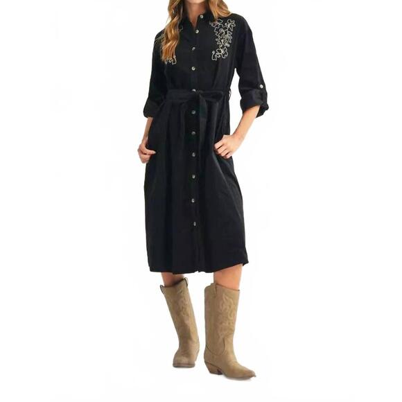 JODIFL Dresses & Skirts - NEW JODIFL bridgette cord dress in black